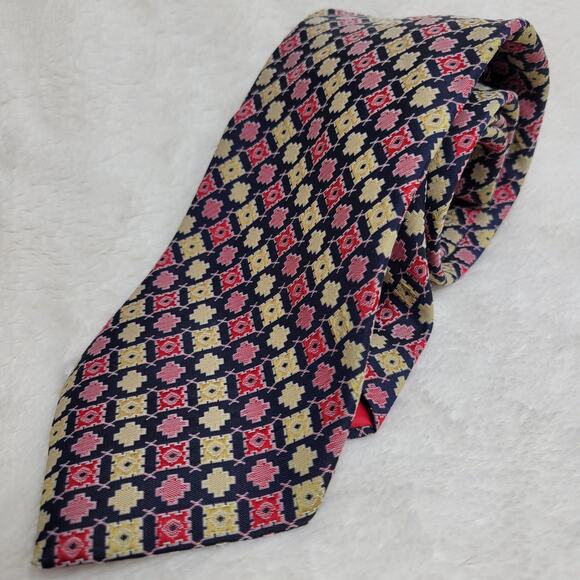 Vintage 70s WEMLON by Wembley Geometric Retro Wide Kipper Polyester Neck Tie - Picture 8 of 8